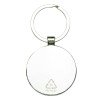 Circle Recycled Zinc Bamboo Keyrings Reverse